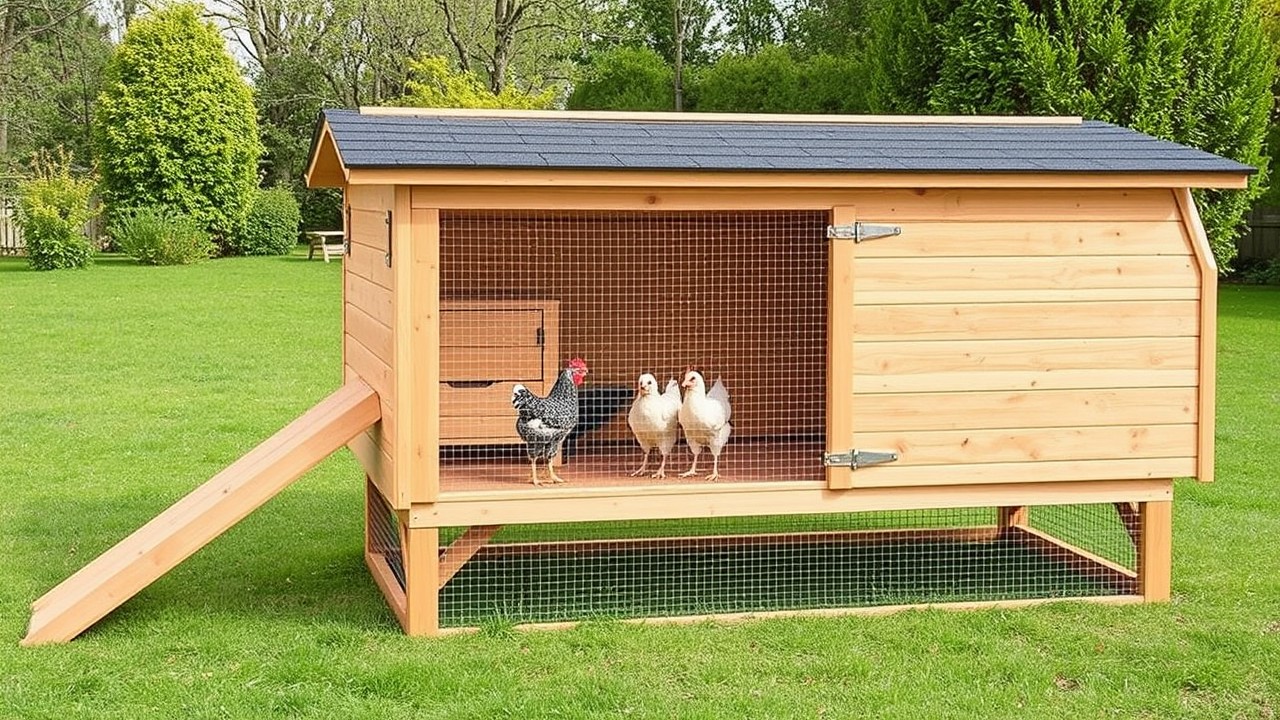 Functional layout with nest access and large doors